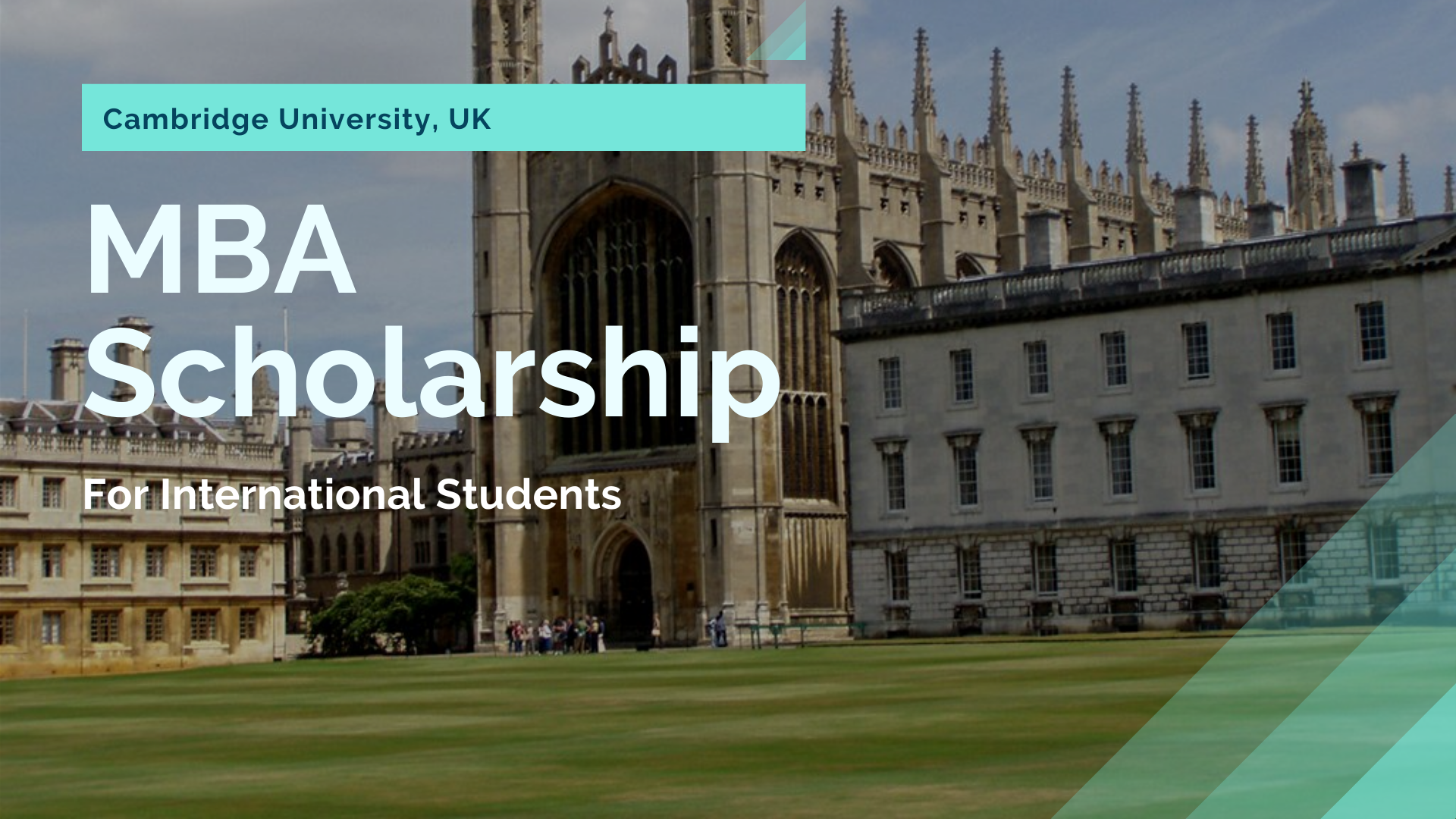 How To Apply For Cambridge MBA Scholarship 2024